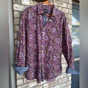 Men’s Cremieux Paisley Print Button Down… Size XL…NWT